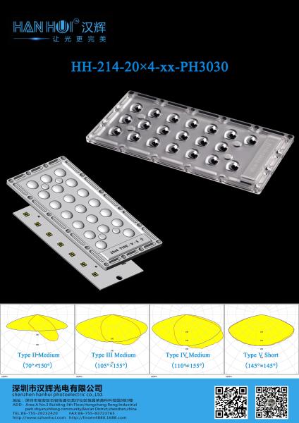 Durable Plastic Parking Lot Lighting Lens T5S/T2M/T3M/T4M Available 210×104