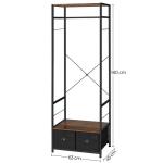 Industrial Design Open Wardrobe for Bedroom, Open Wardrobe with Fabric Drawers,
