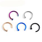 Medical Titanium Punk Clip On Fake Piercing Body Nose Lip Rings Unisex Nose Ring