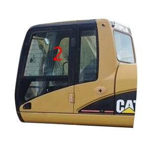 Quality Green E320C Caterpillar Excavator Replacement Glass 5mm Thick wholesale
