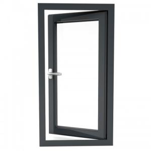 Quality Double Glazed Black Aluminium Casement Windows ISO9001 wholesale