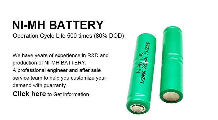 Storage Nickel Rechargeable Battery 2.4v 250mah Nimh Battery Pack for Hair clipper