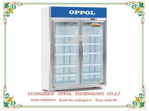 Quality OP-900 Double Glass Doors Upright Display Refrigerator for Pharmacy Storage wholesale