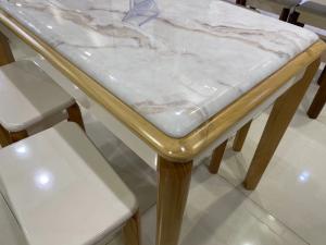 Quality Faux Marble Countertop Contemporary Dinette Sets With Comfortable Chairs wholesale