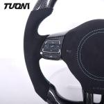 VW Volkswagen Golf6 GTI 6R Black Carbon Fiber Leather Steering Wheel OEM