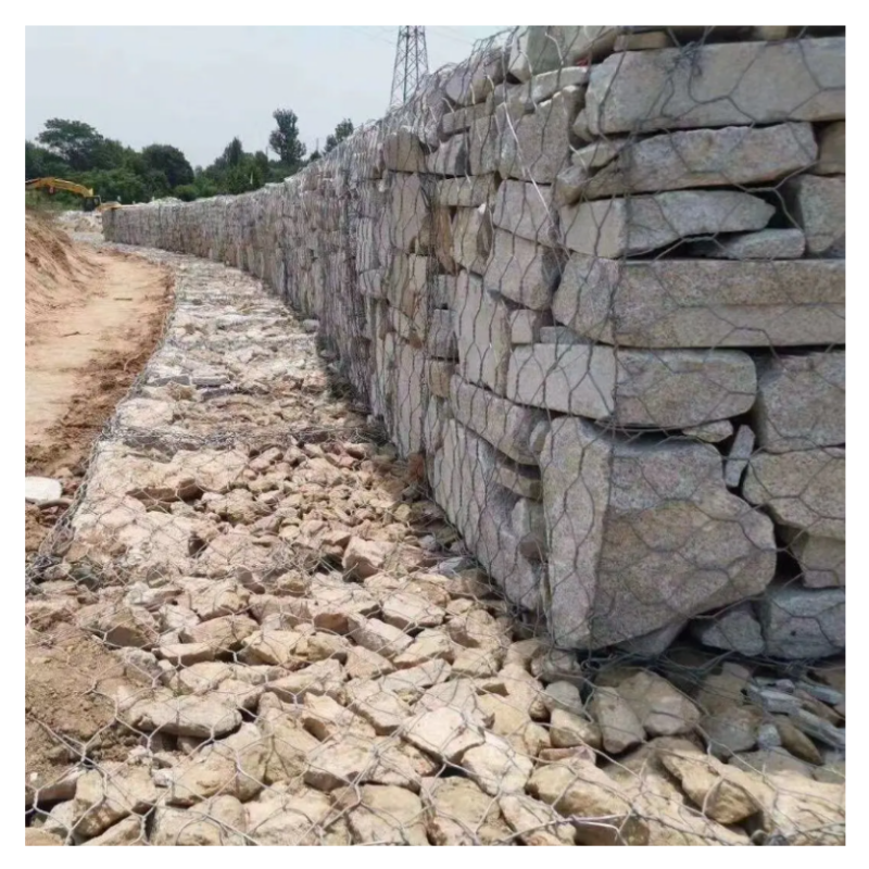 Galvanized Gabion Box Wire Mesh Fence for Stone Retaining Wall in Customized Color