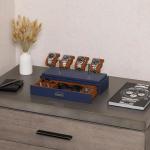 ROTHWELL Luxury Watch Display Case for 4 Watches – Leather Watch Box with