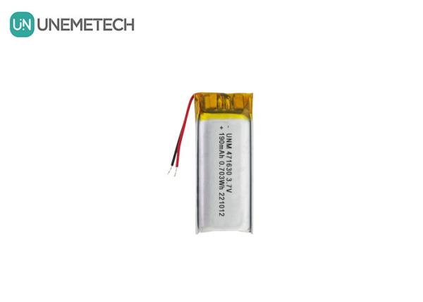 CE Certified LiPo Battery 471630 3.7V 190mAh Li-polymer Battery for Portable