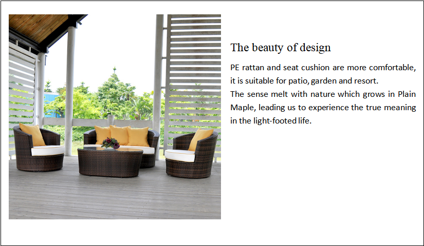 Modern Design Garden Set Aluminum Rattan Wicker Furniture for Modern Outdoor Living