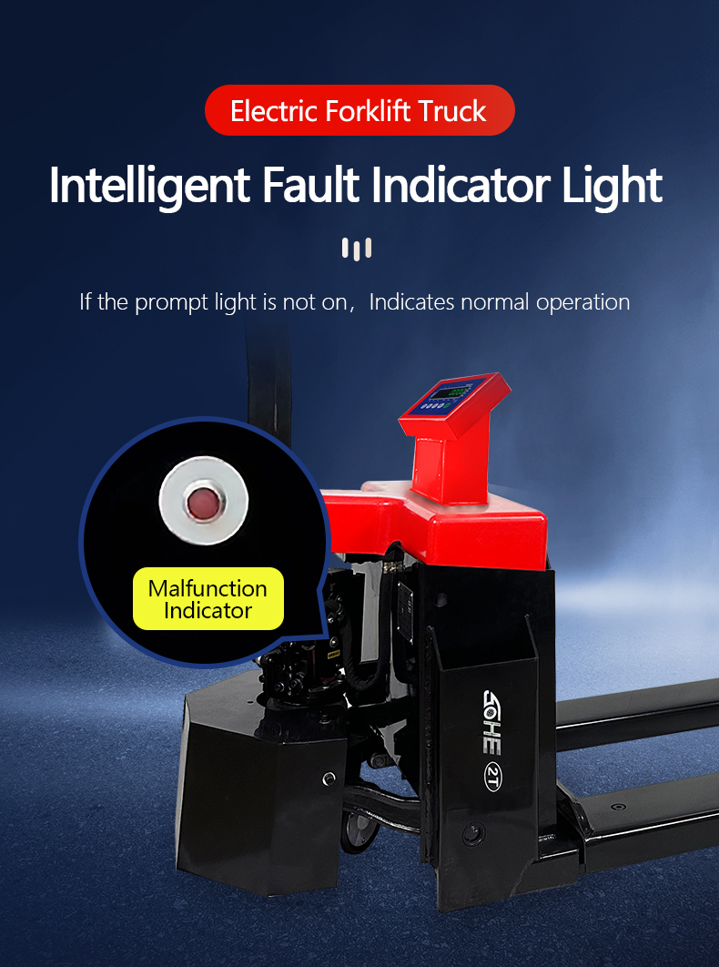 Electric Pallet Truck with Scale and LED Display Dead Weight 210KG SOHE Narrow 1-3t