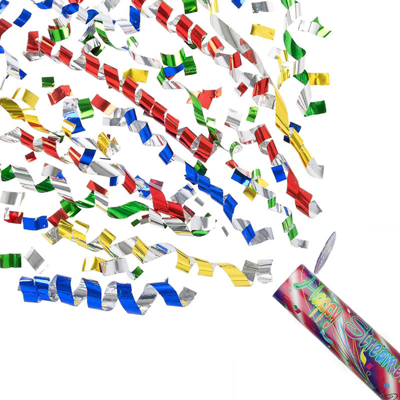 20cm Indoor Reusable Rainbow Confetti Cannon For Party