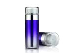 SR2151B Airless Cosmetic Bottles , Purple Double Deck Airless Lotion Pump