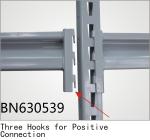 Commercial Metal Shelving Racks Z Beam 72 Inch Long Cold Rolled Steel With Pins