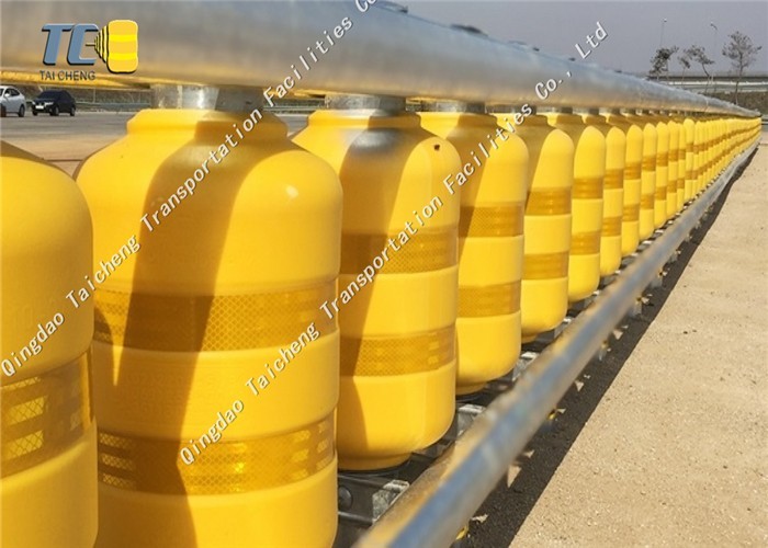 Hot Galvanized Steel Highway Roller Barrier Traffic Guardrail