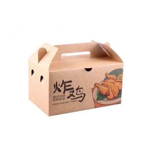 Quality Sustainable Fried Chicken Boxes Packaging Meal Paper Box UV Coating wholesale