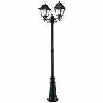 Twin Head Antique Cast Iron Lamp Post Powder Coated For House / Garden / Park