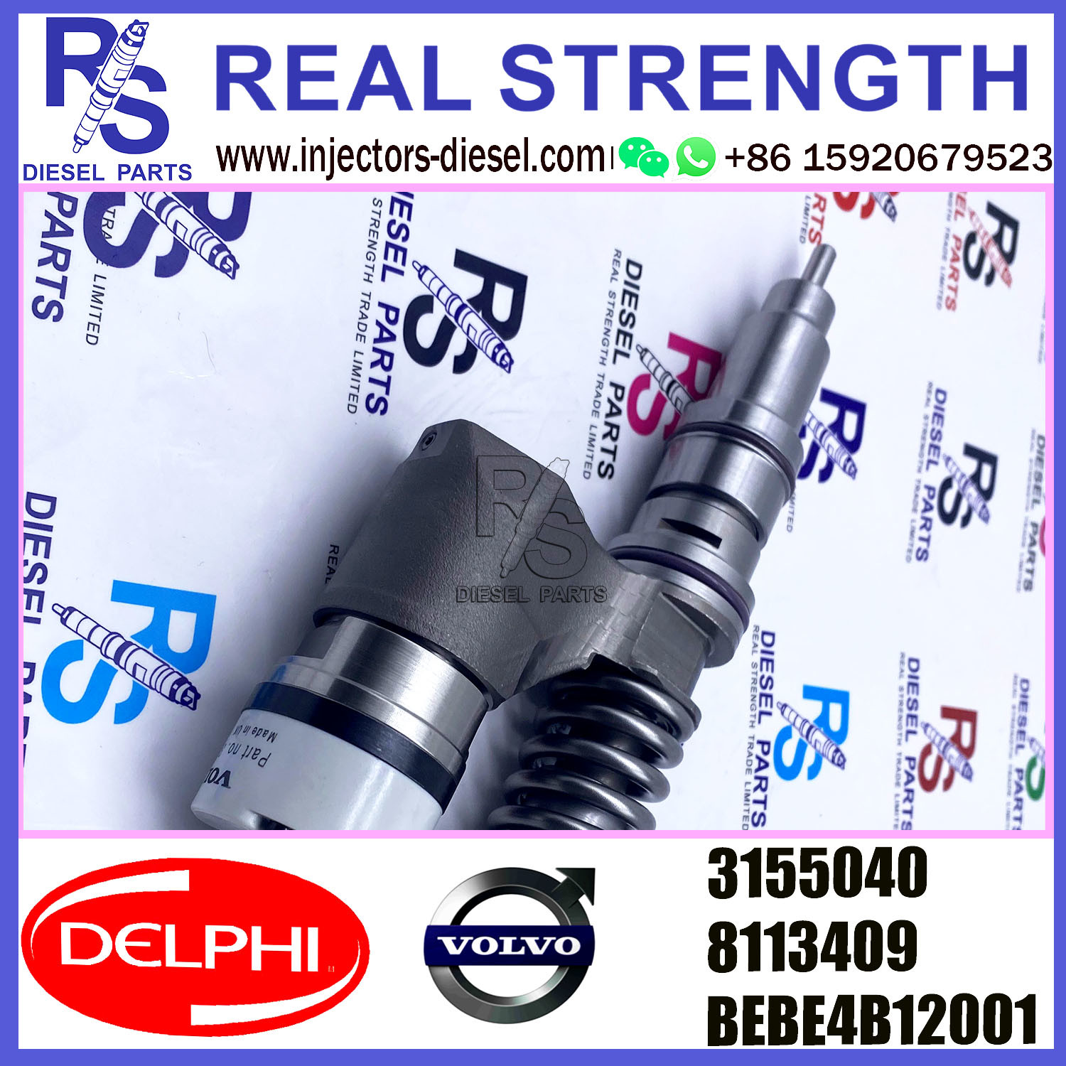 V-O-L-V injector 3155040 3155040 8113409 Diesel pump Injector DELPHI BEBE4B12001 A3 for V-O-L-V FH12 3039 EURO