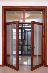 Quality Durable Aluminium Glass Swing Door Sound Insulation Color Customized wholesale