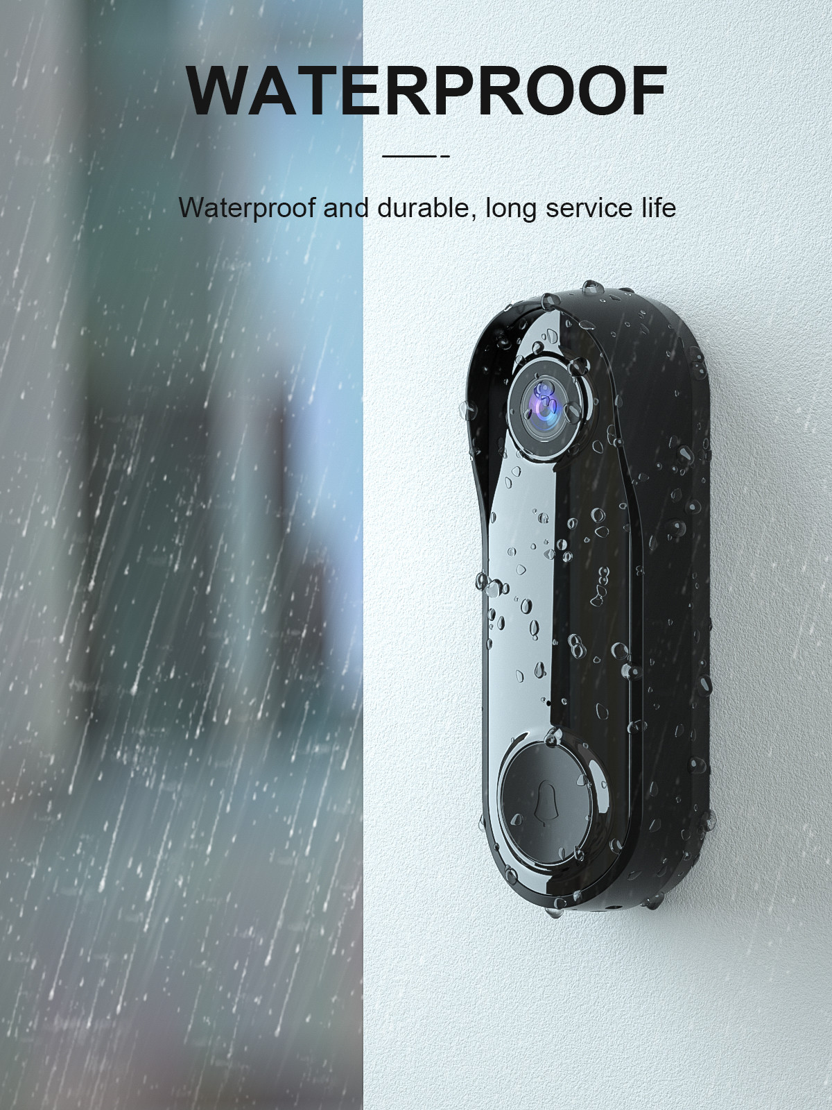 H.264 WIFI Video Doorbells AC12-24V White Black Customized Color