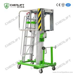 Quality 125kg Load 3.2m Lifting Height Hand Winch Elevating Work Platform wholesale