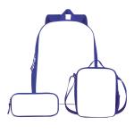 Three Piece Of Sublimation Bags School Bag Pencil Bag Lunch Bag For DIY Photos