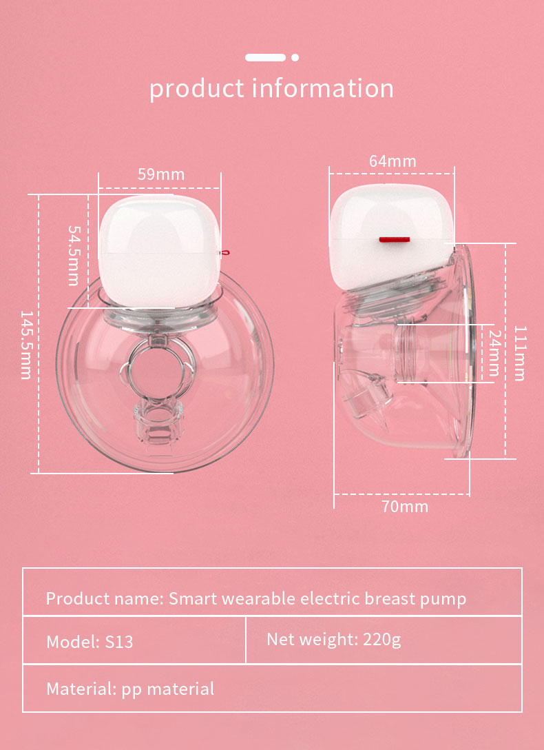 5 Levels Adjustment Electric Baby Milk Feeding Pump Hands-Free Variable Flow Velocity