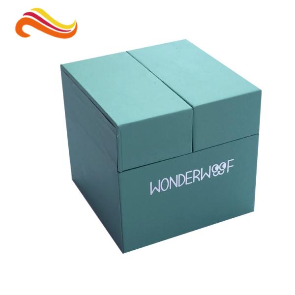 Special Emerald Pop Up Custom Gift Boxes Silver Logo Foiled Promotion Gift