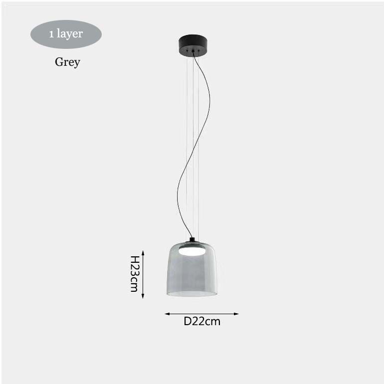 Nordic Simple Colorful Glass Restaurant Pendant Lamps For Bar Living Dining Room Hanging Light(WH-AP-557)