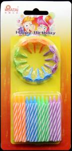 Quality Multi Colored Memorial Days 12 pieces Spiral Birthday Candles wholesale