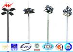 50M 60 Nos LED Lights High Mast Light Pole Stadium Light Tower With Square