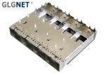 4 Ports SFP Port Connector Copper Alloy Cage Material EMI Shield For 10G