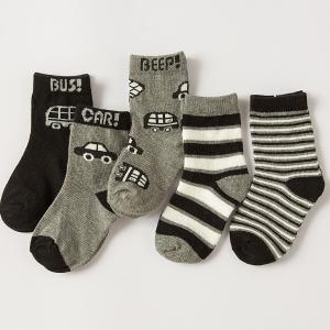 Quality Custom logo, design car striped pattern printed kids girls cotton sock wholesale