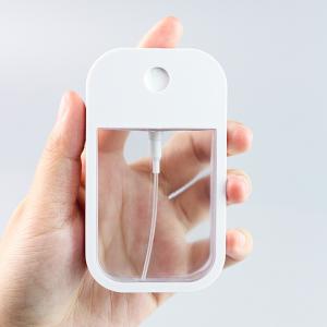 Quality Transparent PETG Credit Card Perfume Bottle 45ml With Silicone Holder wholesale