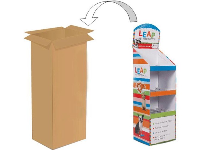 Recycled Blue Cardboard Point Of Sale Displays Decorative For Disney Toys