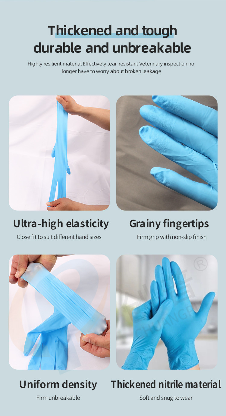 Powder Free Cosmetology Surgical Disposable Nitrile Gloves With 4G Each Piece