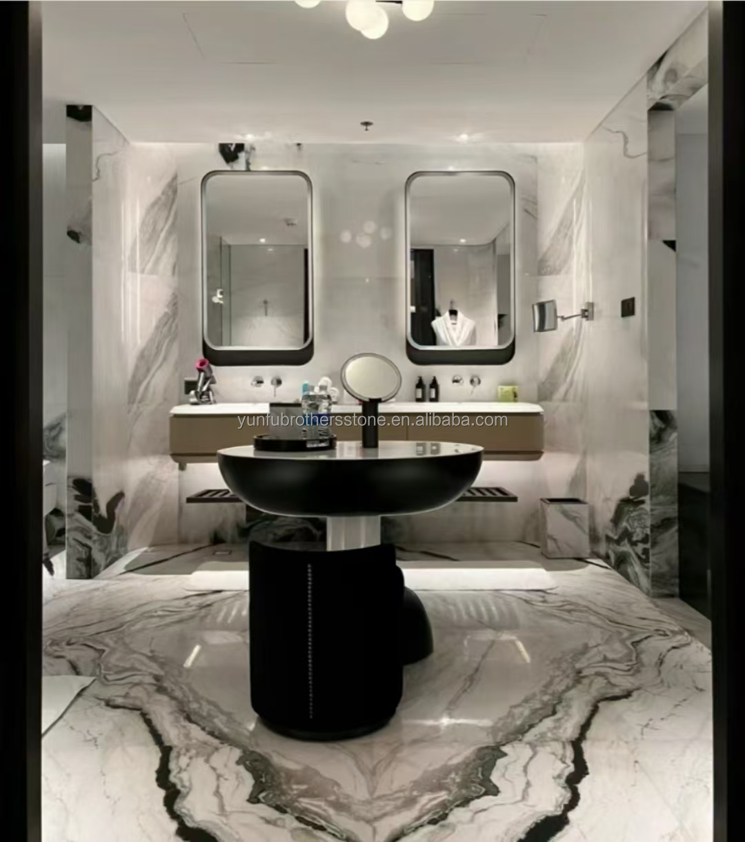 Modern Design Style Panda White Marble Elevate Your Hotel Wall Floor and Stairs Tiles