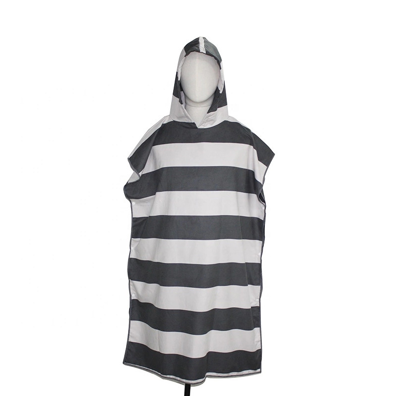 Customized Hooded Changing Microfiber Poncho Towel For Adults