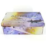Purple Color Print Empty Corrugated Cardboard Shoe Display Box Luxury Foldable
