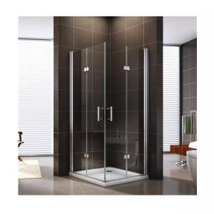 Quality 6mm Glass Shower Enclosure Hinge Pivot Square Aluminum Frame With Base wholesale
