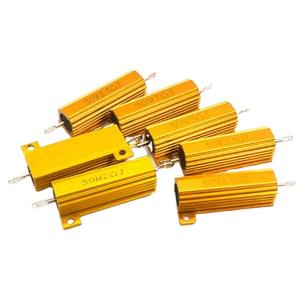 China RX24 75W 10K Ohm Power Golden Aluminium Housed Metal Shell Case Wire Wound Resistor Wirewound on sale