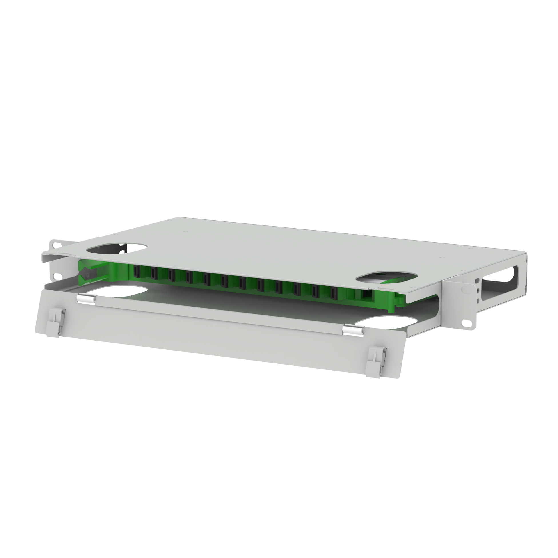 ODN Network SC Type 12 Ports Fiber Distribution Patchpanel with Used Feature RAL 7035