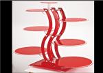 S Shaped Delicate Acrylic Cupcake Display Trays Stand Luxurious For Wedding /