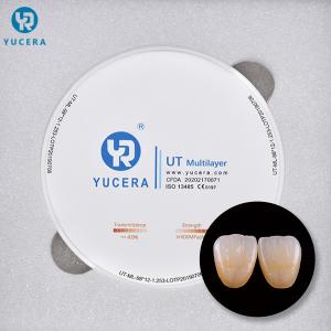 Quality 1500 ℃ UT Multilayer 600MPA Dental Zirconia Blocks wholesale