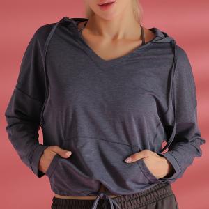 Quality Zipper long sleeve lady cool sports t-shirt fitness running yoga coat wholesale
