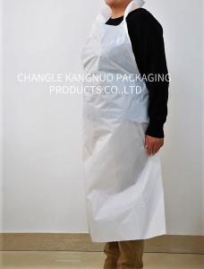 Quality Flat Disposable Medical Aprons , Waterproof White Disposable Aprons Long Life wholesale