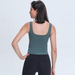 Wholesale Solid Color Minimalistic Padded Sports Tank Tops Women's Sportwear
