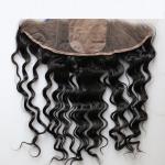 Peruvian 13x4 Lace Closure , Loose Wave Frontal Closure Natural #1b Color