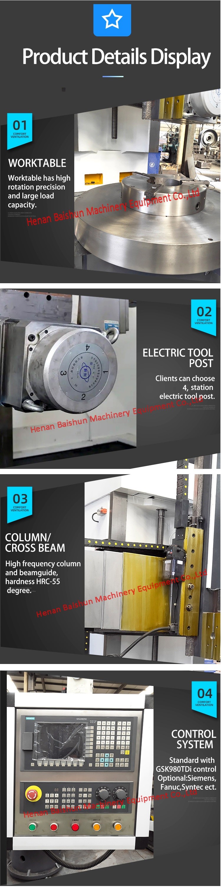 High Accuracy CK5116 Vertical Machining Lathe High productivty Vertical Lathe