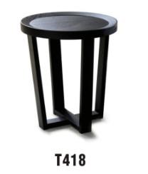 Quality America style black round solid wood coffee table furniture wholesale
