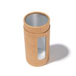 Chocolate Food Grade Kraft Paper Tube with PVC Window Food Tea Paper Box